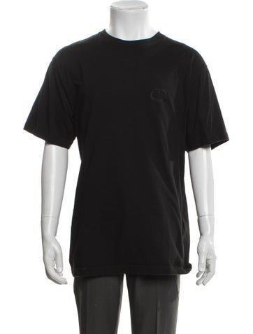 Pre-owned Dior Men Crew Neck Short Sleeve T-shirt In Black