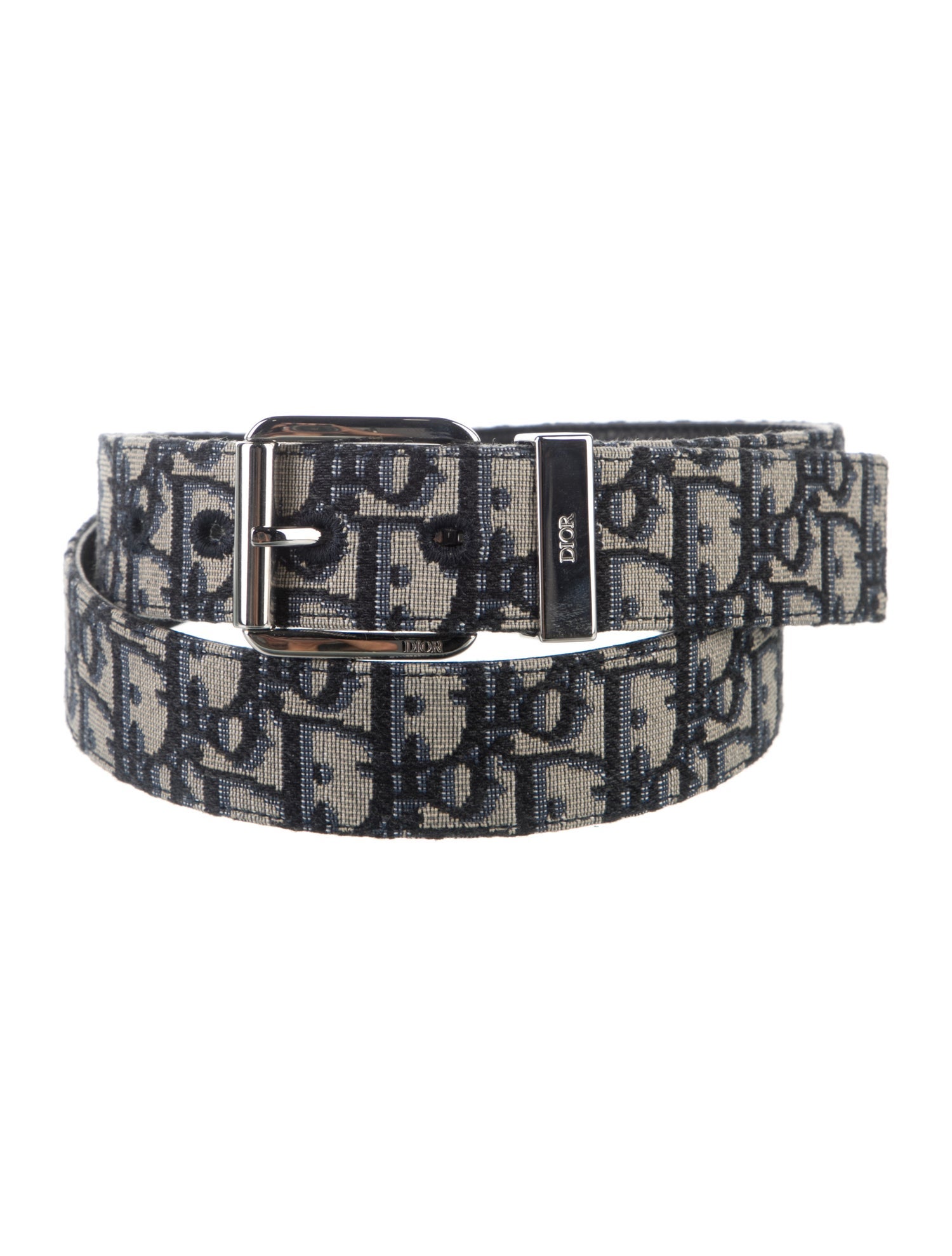 DIOR MEN Diorissimo Pattern Canvas Belt