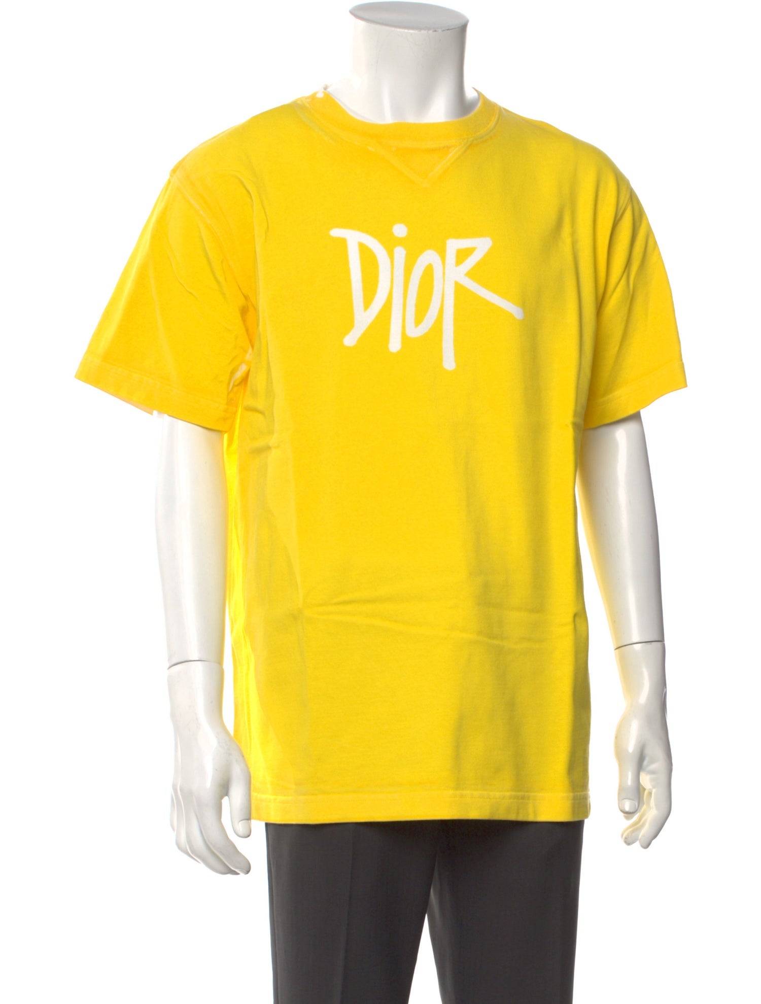 DIOR MEN 2020 Graphic Print T-Shirt w/ Tags - Yellow T-Shirts