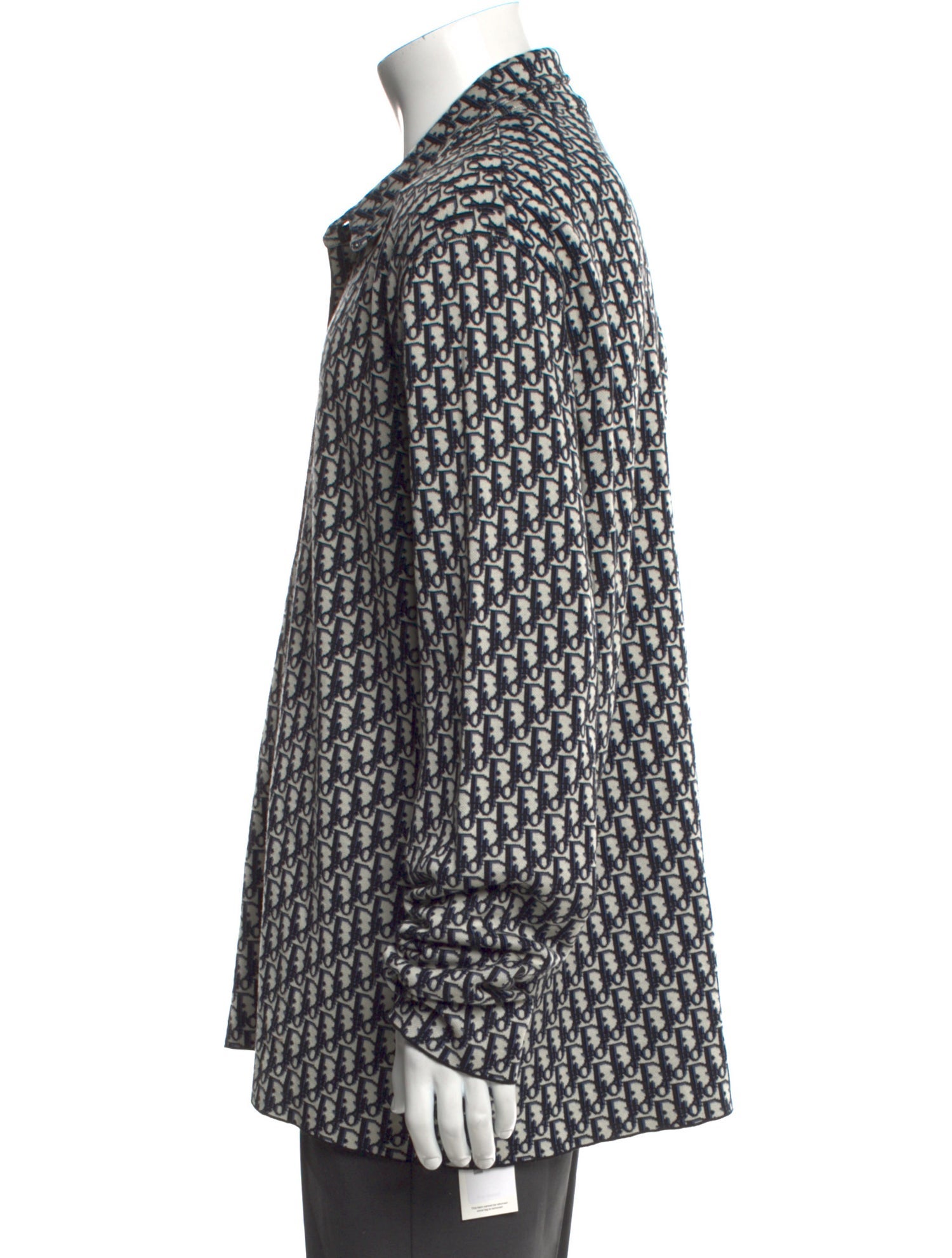 DIOR MEN Oblique Jacquard Long Sleeve Shirt w/ Tags