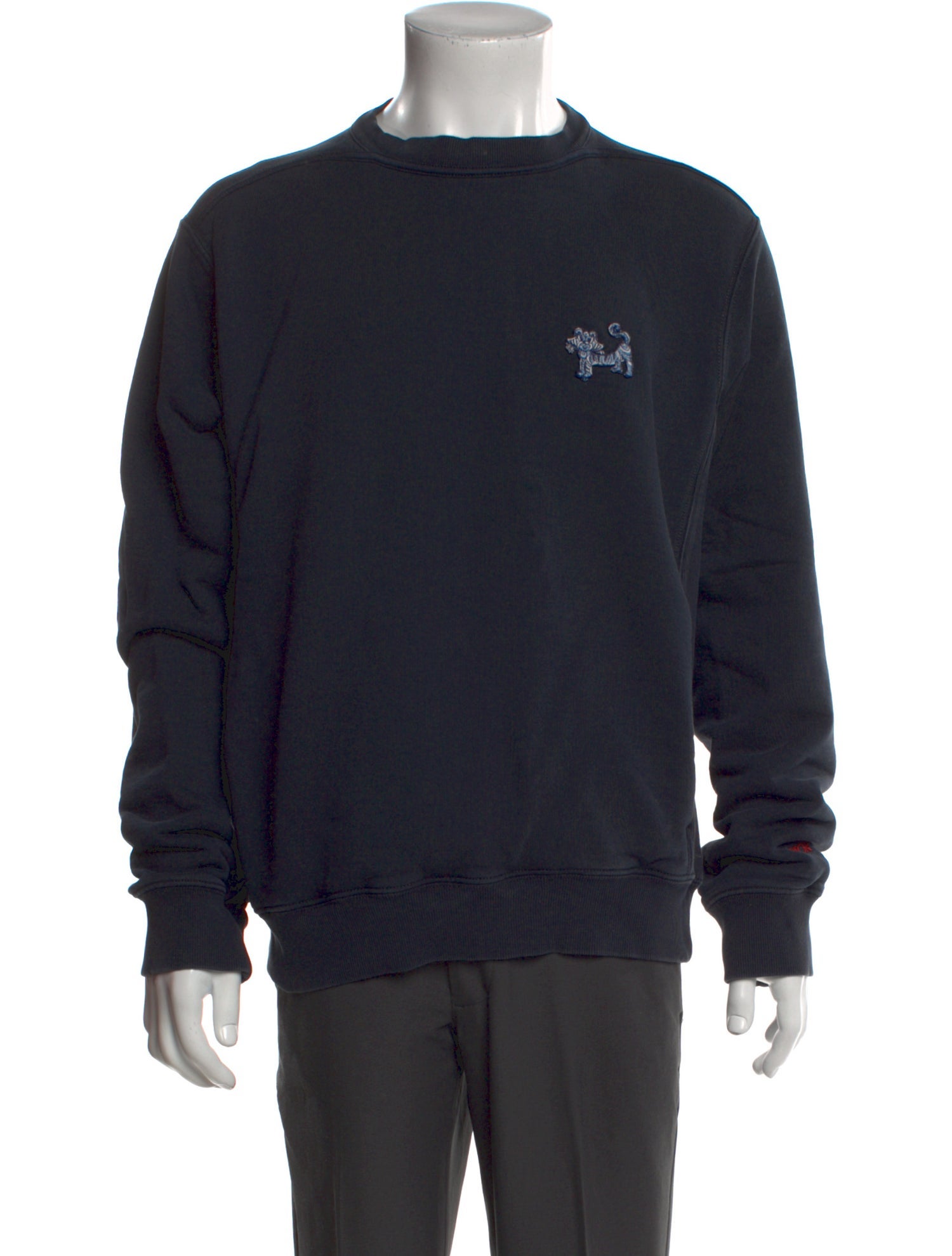 DIOR x Kenny Scharf 2021 Embroidered Logo Pullover - Blue Sweaters