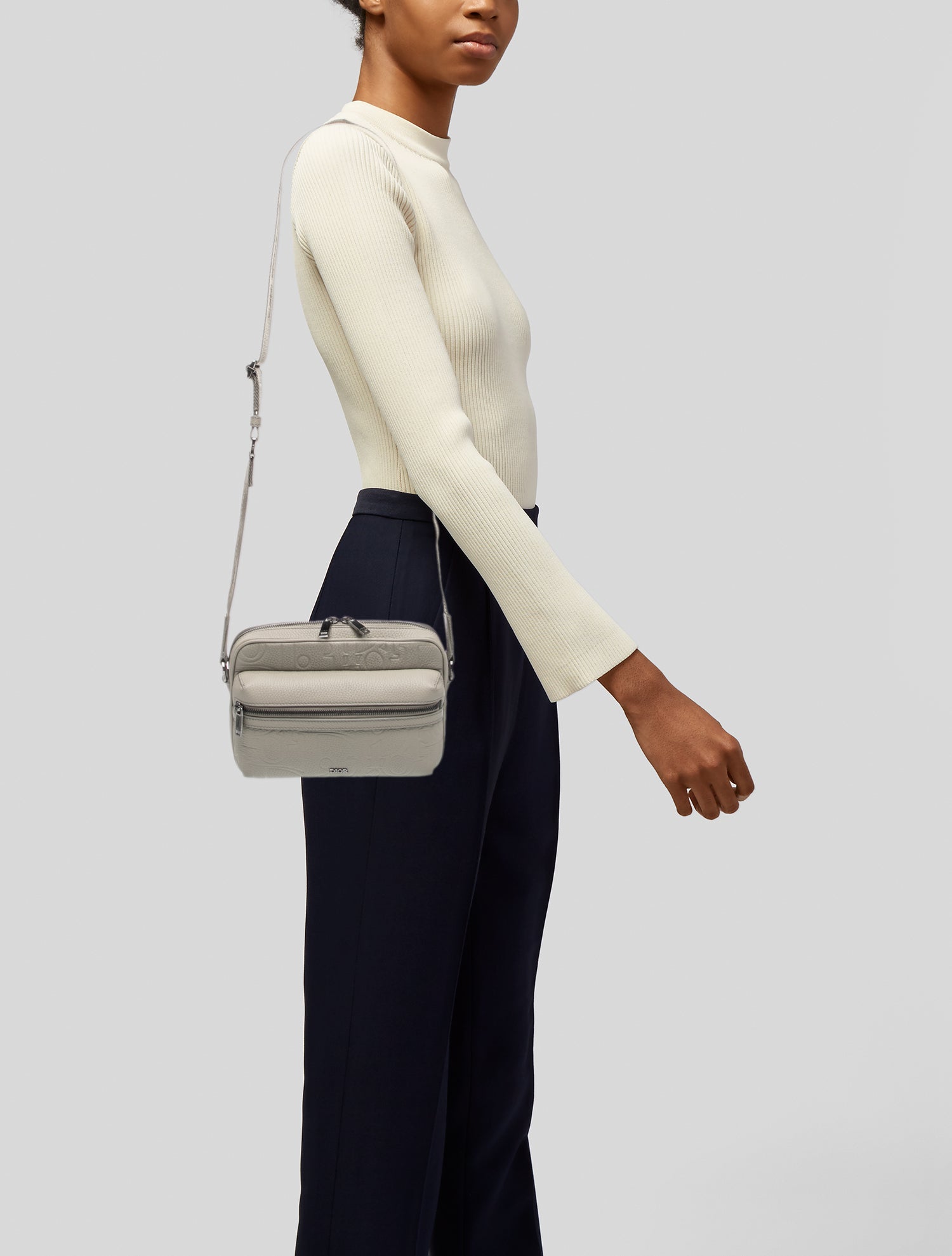 DIOR MEN Leather Crossbody Bag 2024