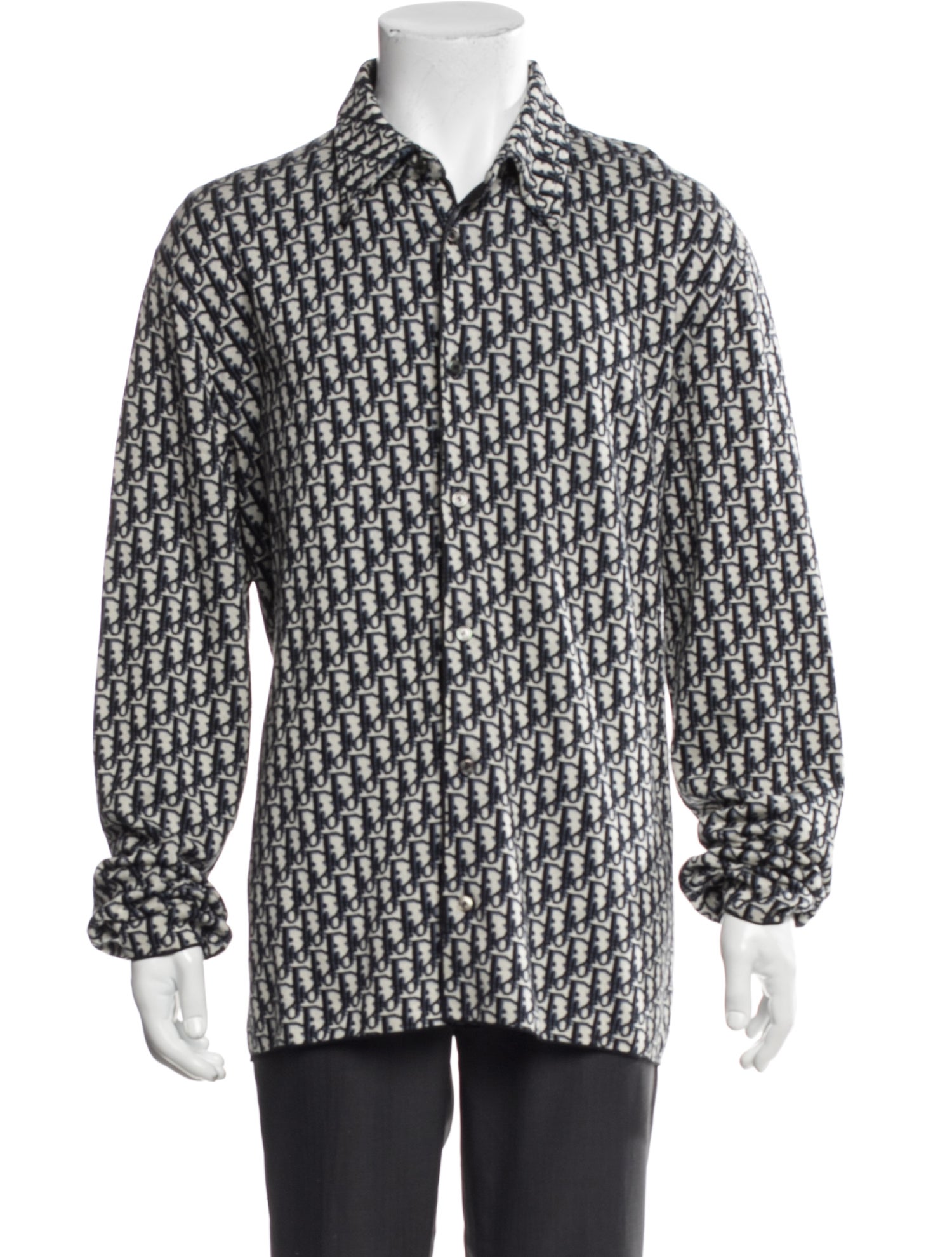 DIOR MEN 2020 Oblique Jacquard Dress Shirt