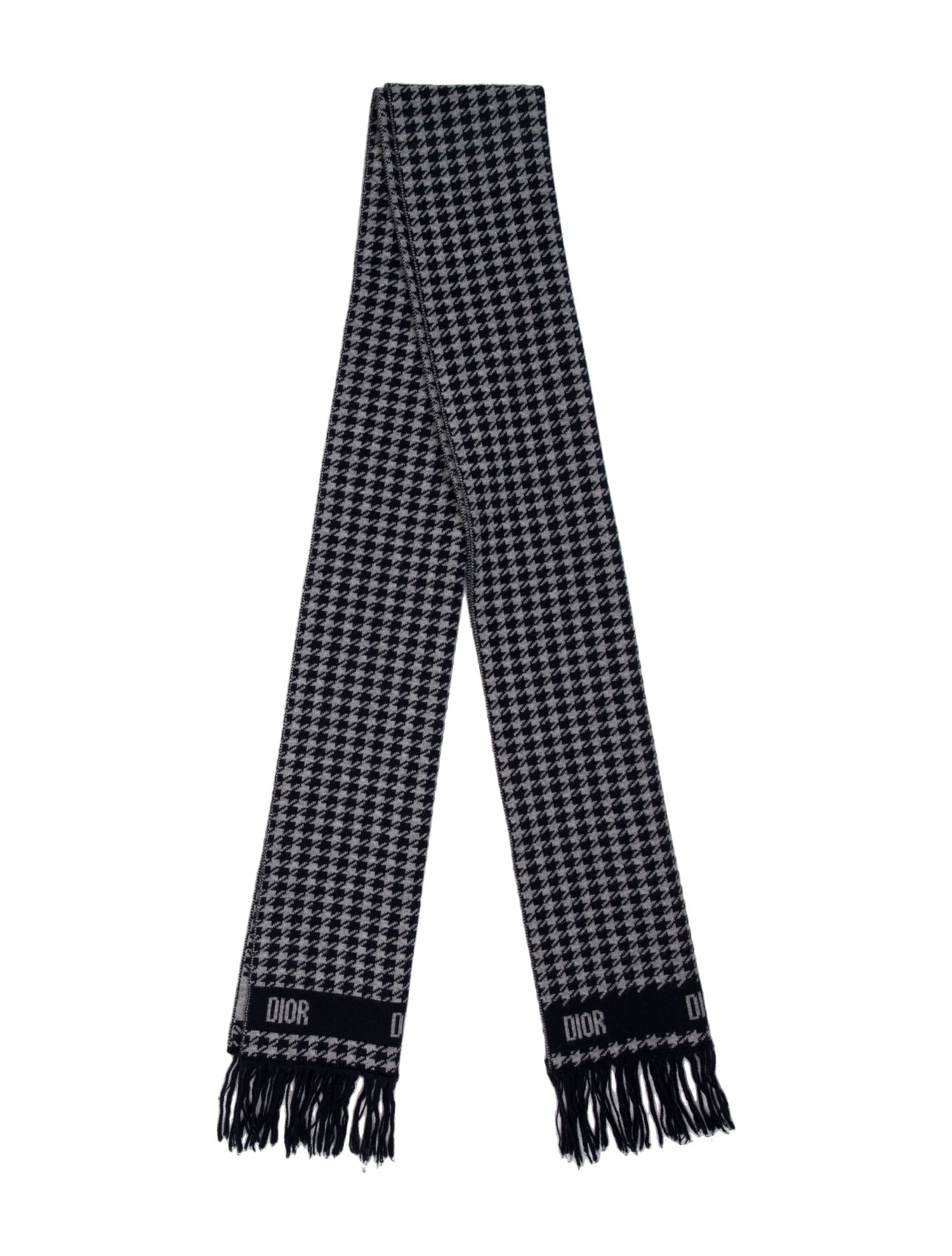 DIOR MEN Wool Signature Logo Scarf