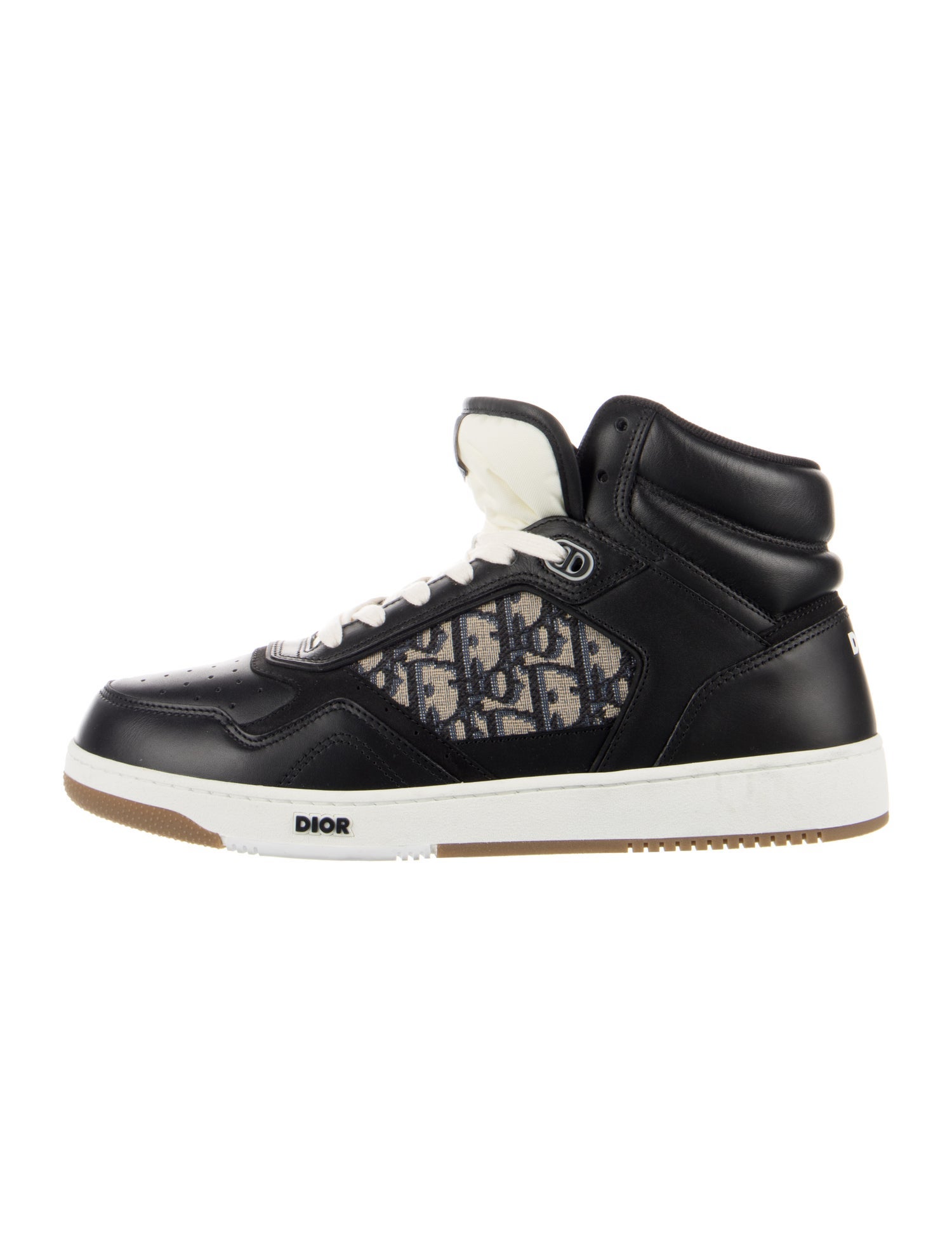 DIOR MEN Oblique Jacquard Leather Sneakers