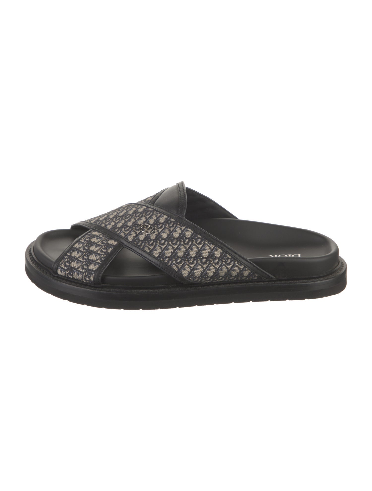 DIOR MEN Oblique Jacquard Canvas Slides