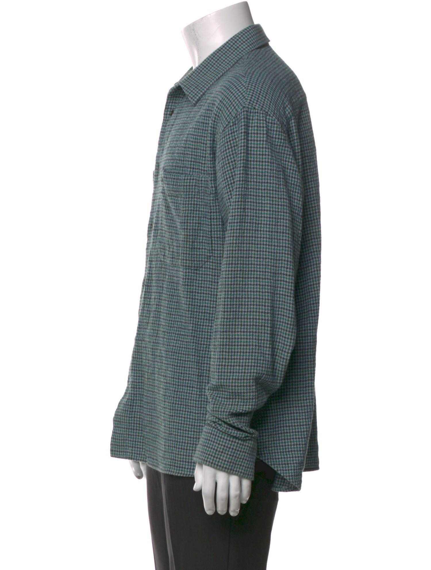 DIOR MEN Tweed Pattern Long Sleeve Shirt