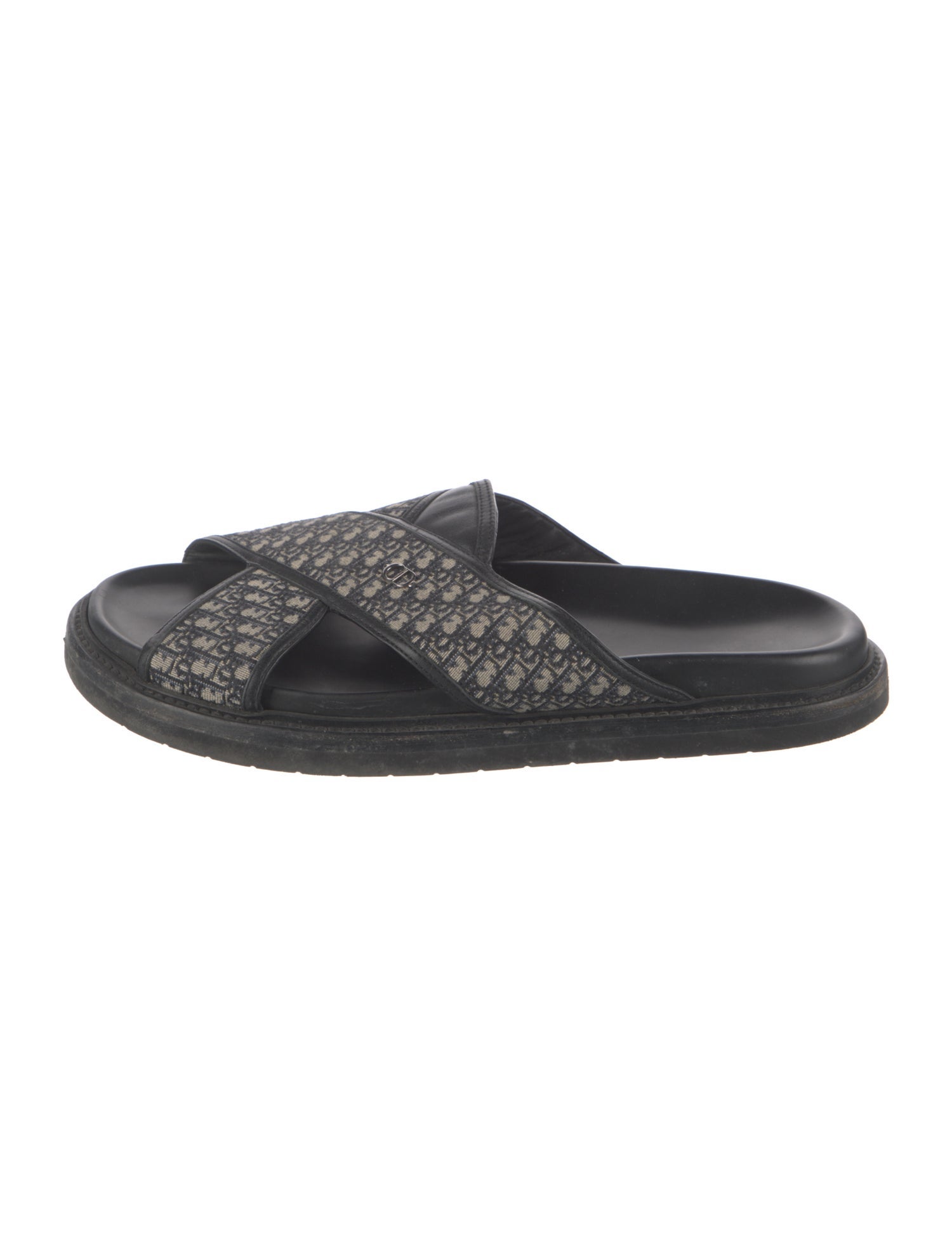 DIOR MEN Oblique Jacquard Canvas Sandals