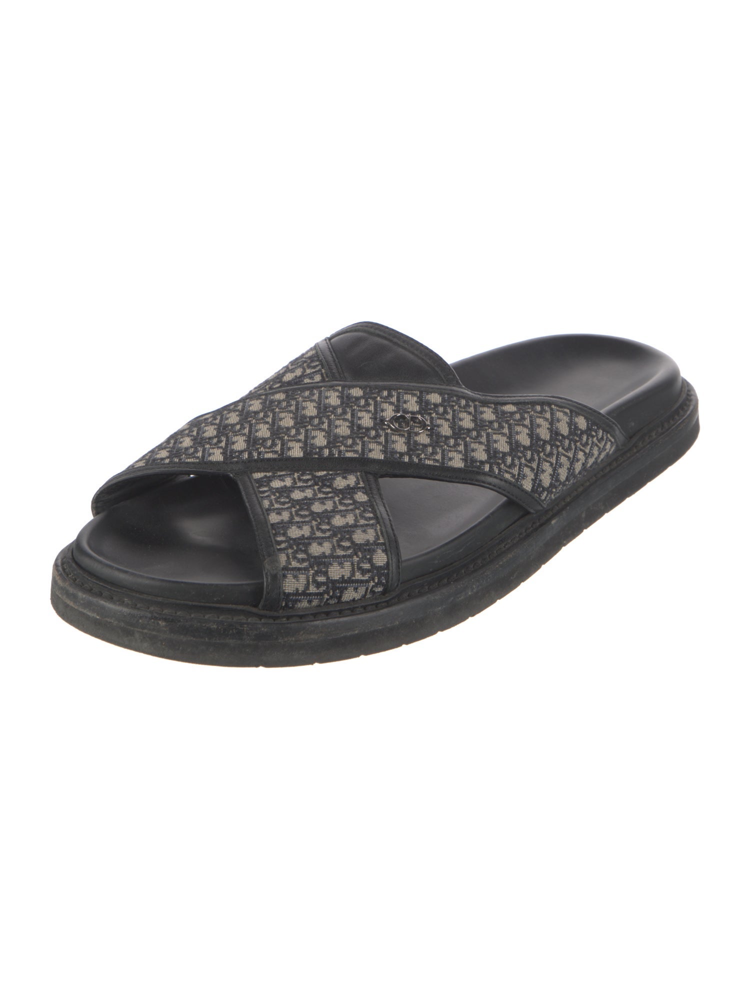 DIOR MEN Oblique Jacquard Canvas Sandals