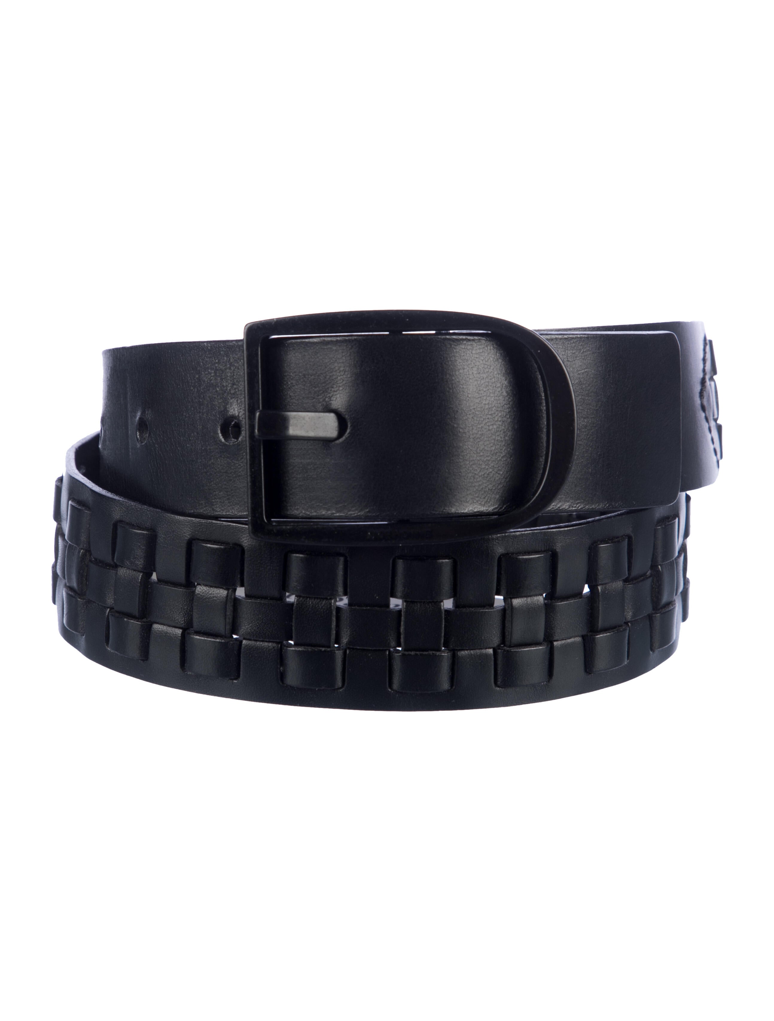 DIOR MEN Leather Braided Accents Waist Belt