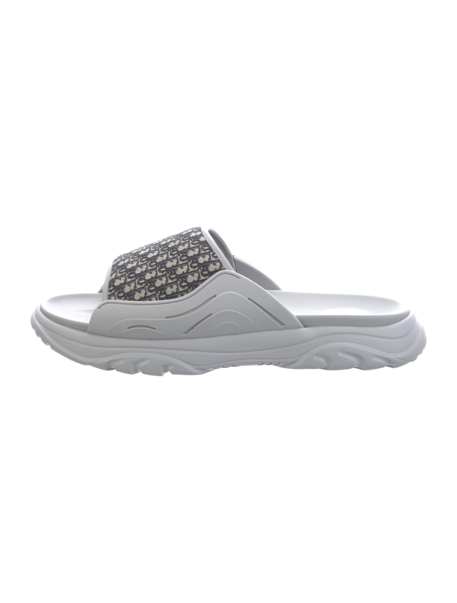 DIOR MEN Oblique Jacquard Slides w/ Tags