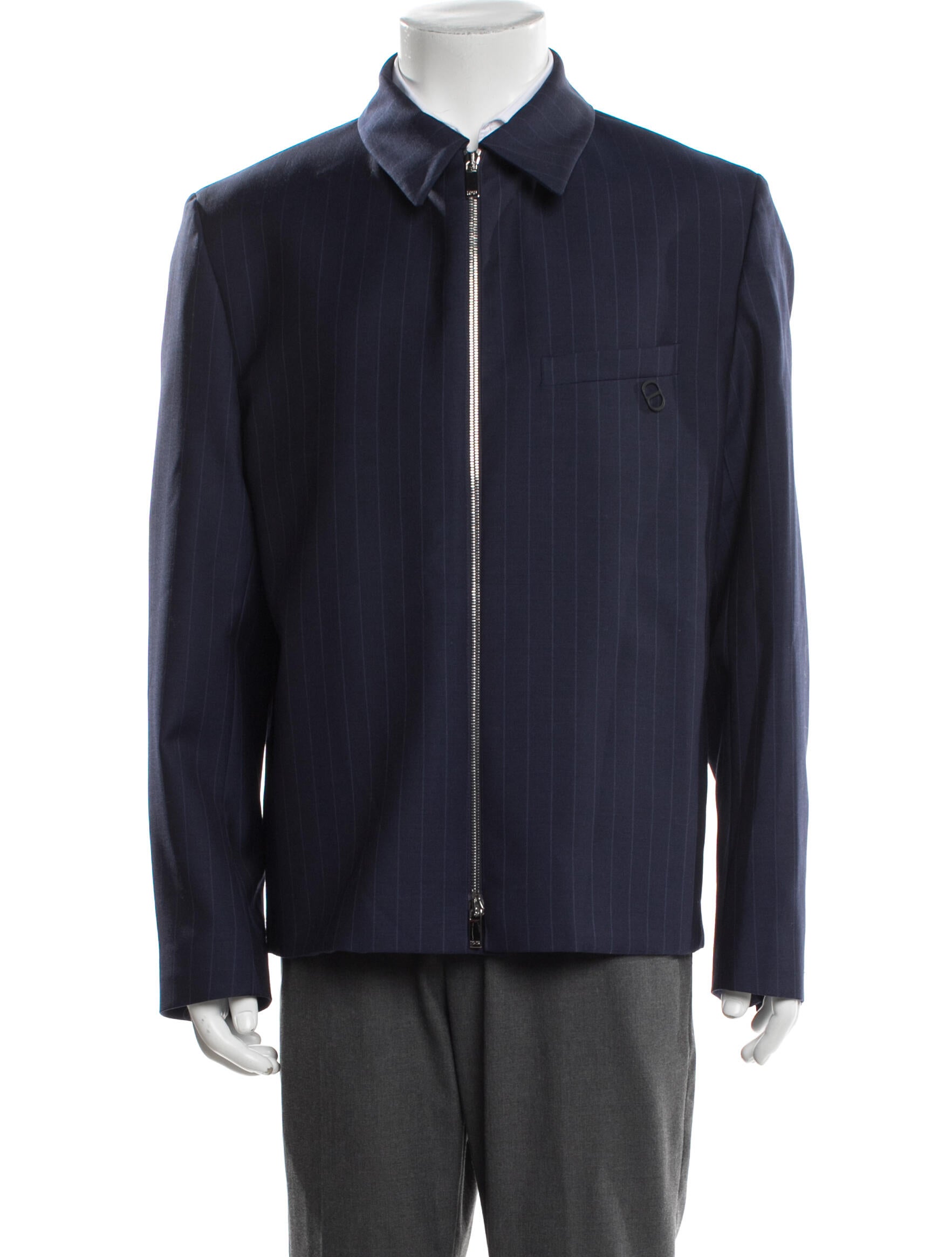 DIOR MEN 2020 Oblique Jacquard Dress Shirt - Blue Casual Shirts