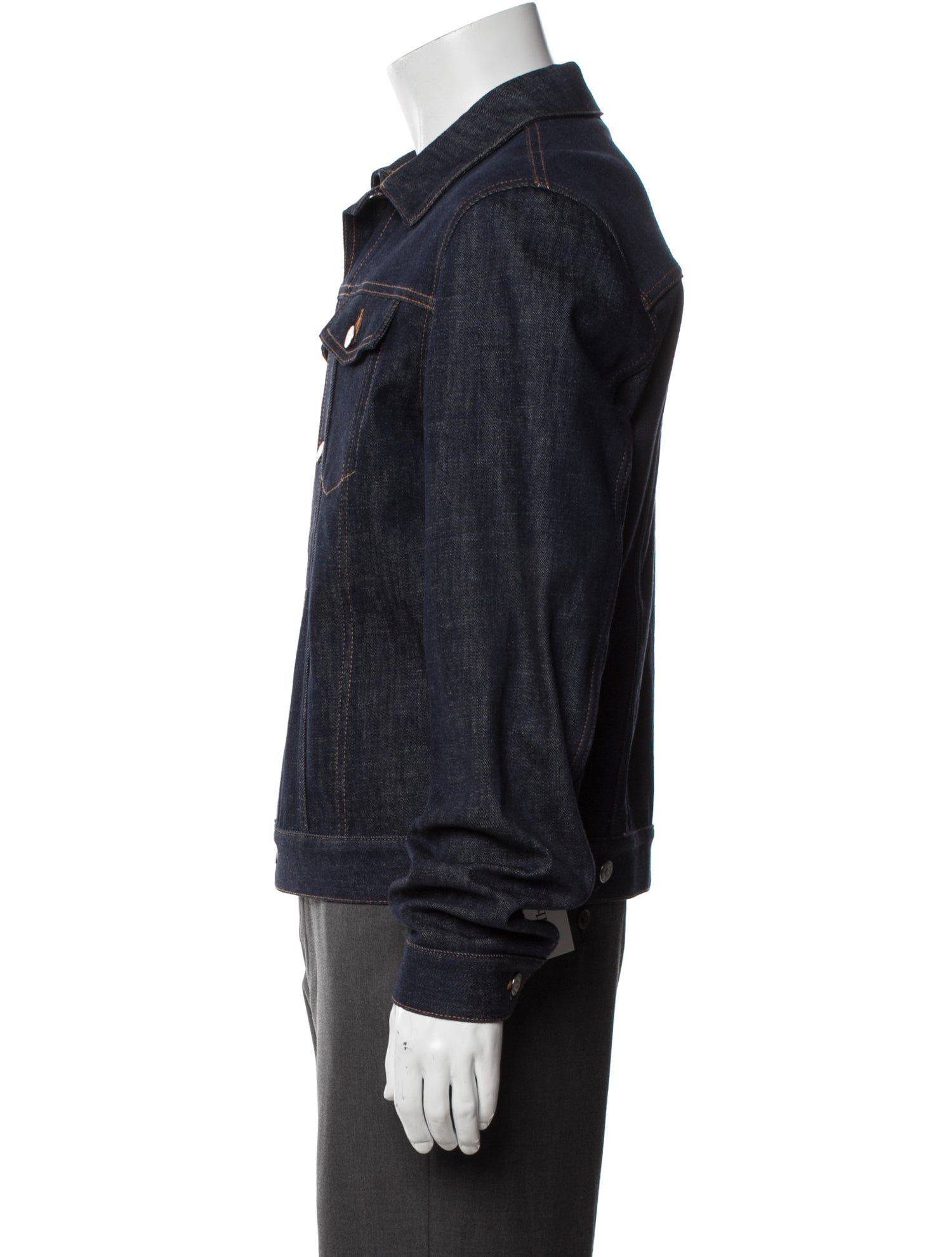 Ksubi Safety Pin-Accented Denim Jacket - Blue Outerwear, Clothing