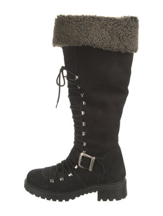 Diavolezza Signature Logo Suede Lace-Up Boots