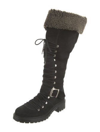 Diavolezza Signature Logo Suede Lace-Up Boots