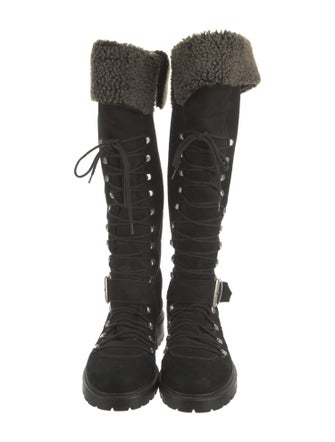 Diavolezza Signature Logo Suede Lace-Up Boots