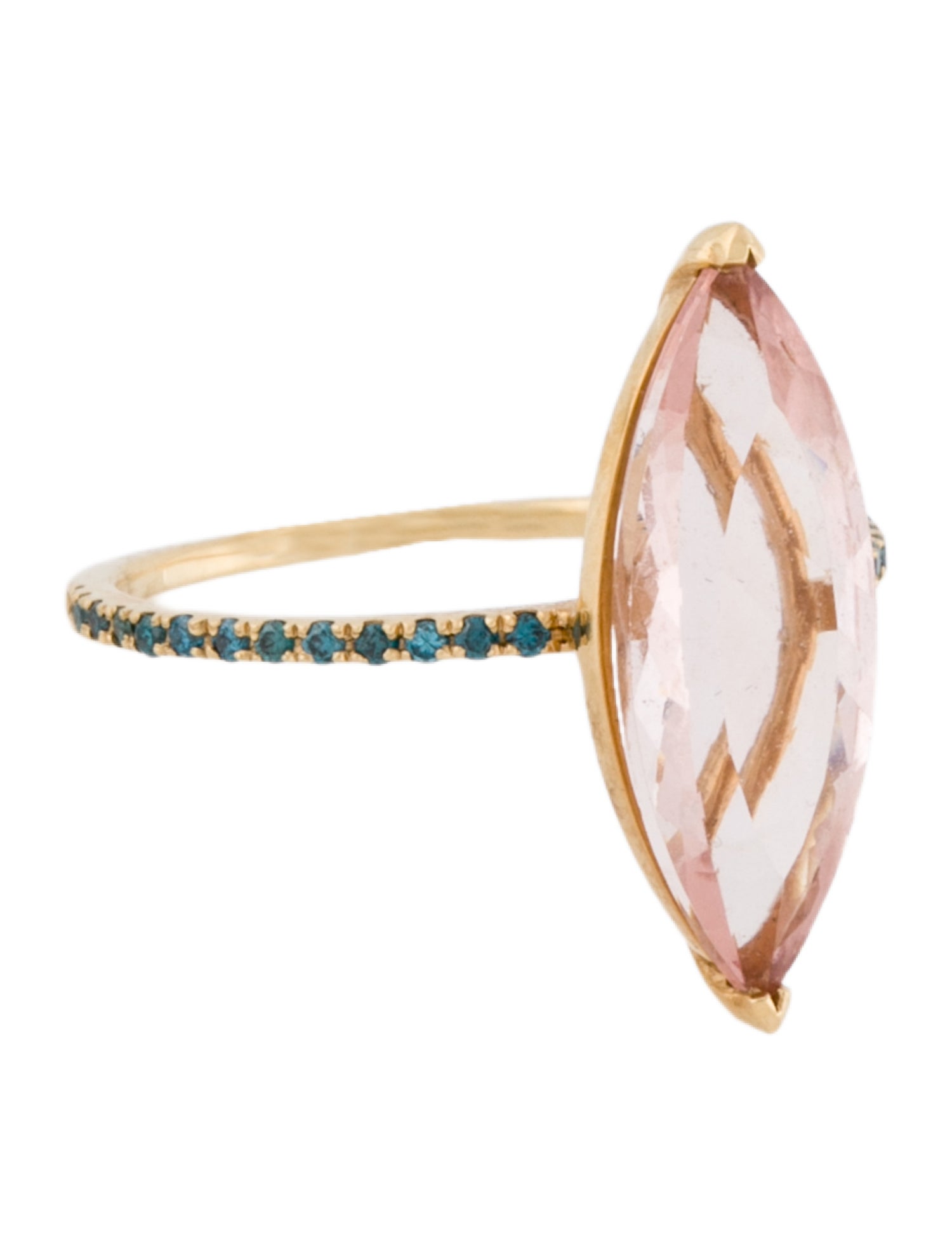 Yi Collection 18K 2.95ct Morganite & Diamond Cocktail Ring