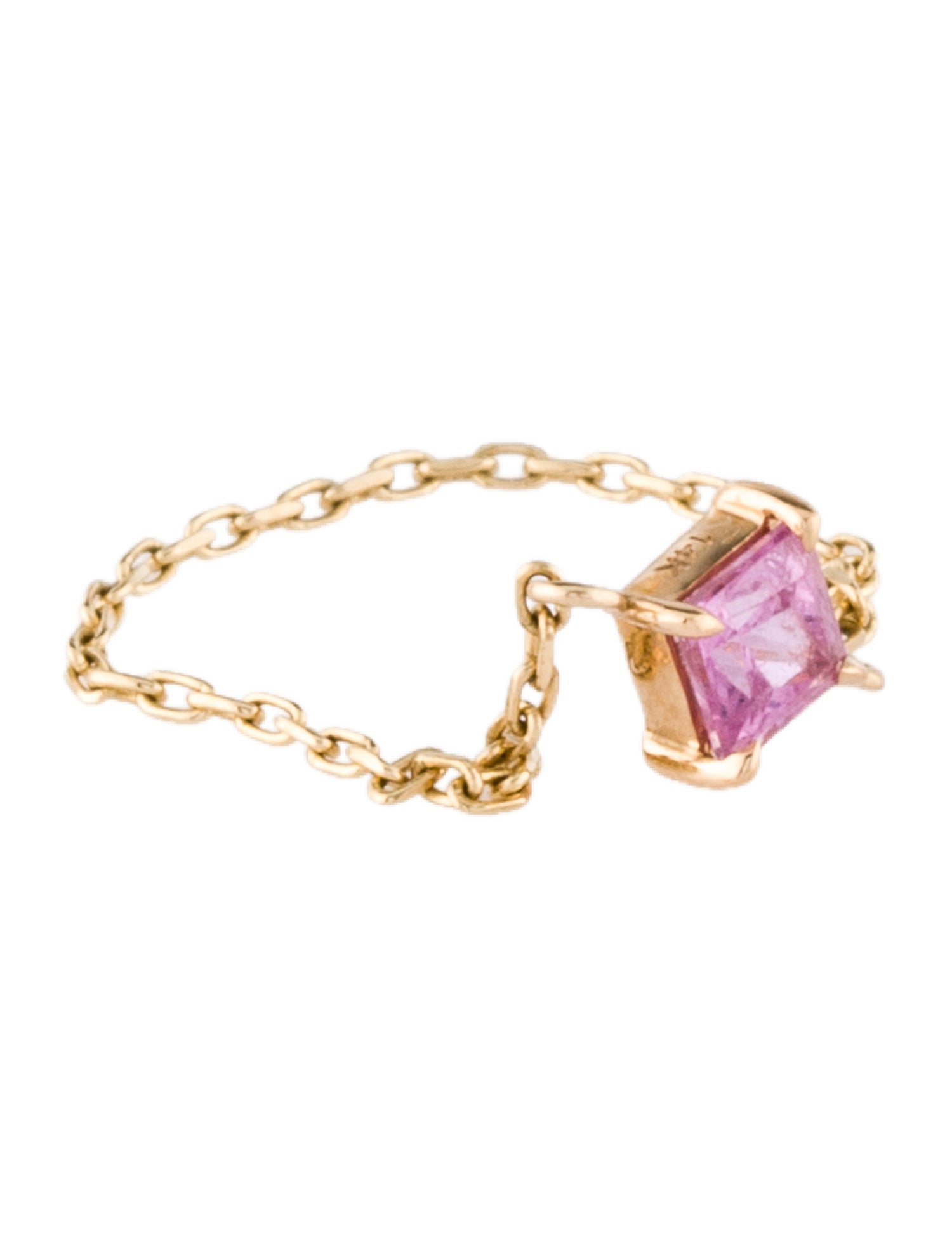 Yi Collection 14K Sapphire Princess Chain Ring