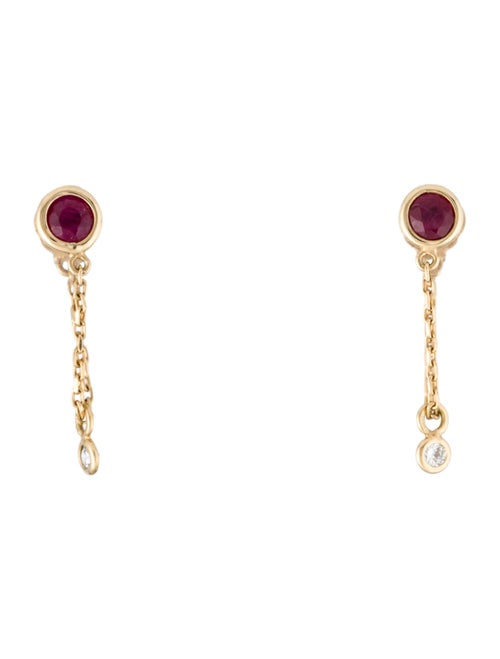 Yi Collection 18K Ruby & Diamond Chain Earrings