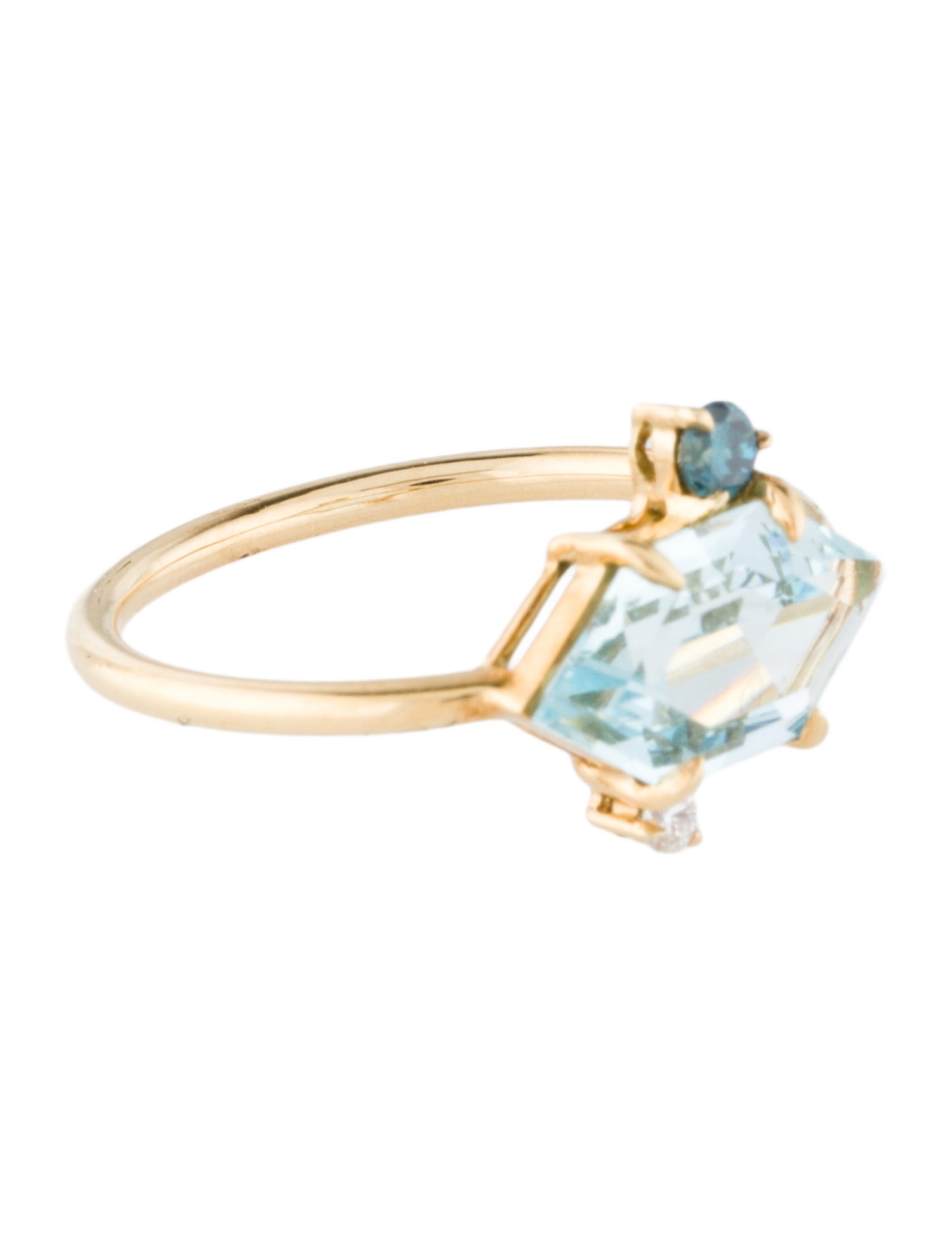 Yi Collection 18K 1.99ct Aquamarine & Diamond Puzzle Cocktail Ring