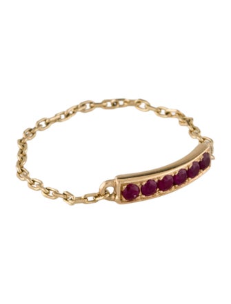 Yi Collection 14K Ruby Lucky Bar Band