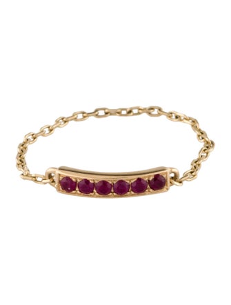 Yi Collection 14K Ruby Lucky Bar Band
