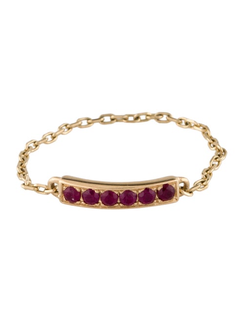 Yi Collection 14K Ruby Lucky Bar Band
