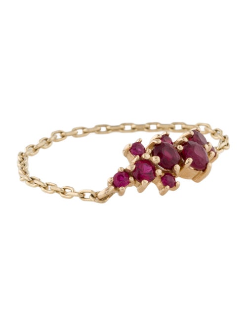 Yi Collection 14K Ruby Cluster Chain Ring