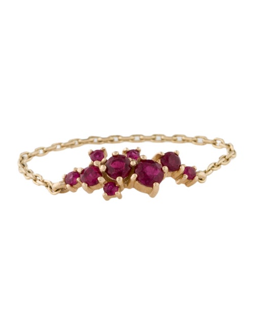 Yi Collection 14K Ruby Cluster Chain Ring