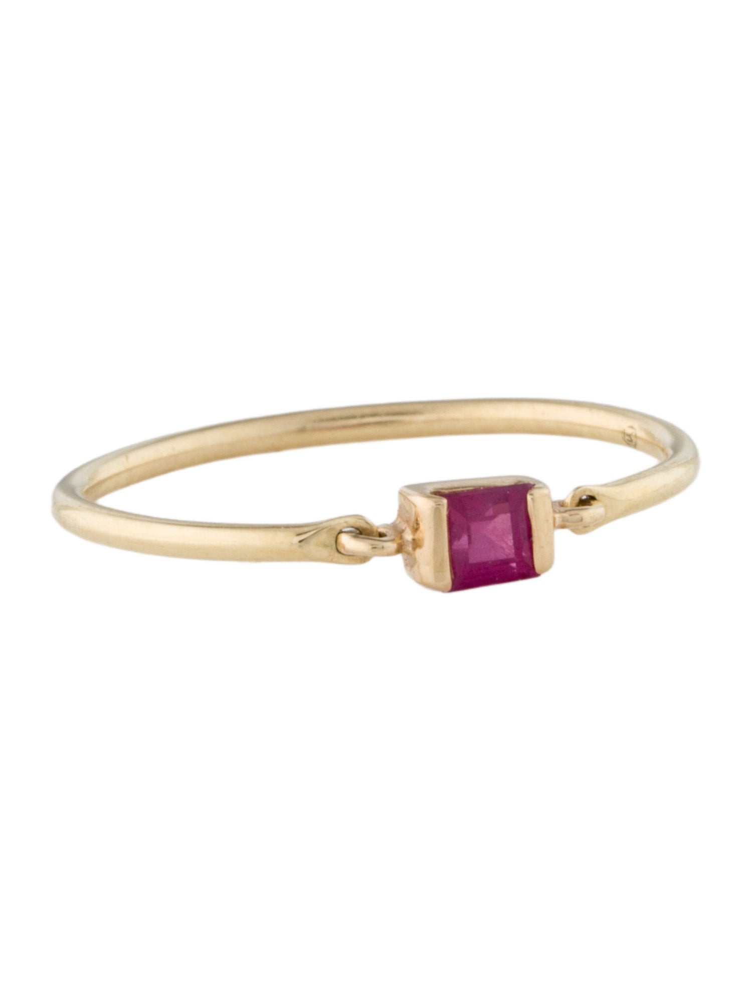 Yi Collection 14K Ruby Petite Circle Ring