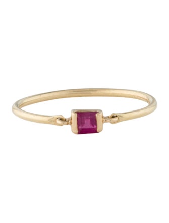 Yi Collection 14K Ruby Petite Circle Ring