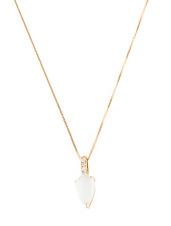 Yi Collection 183.32ct Jadeite & Diamond Ice Snow On Water Pendant Necklace