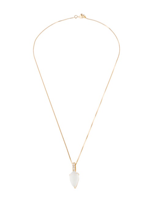 Yi Collection 183.32ct Jadeite & Diamond Ice Snow On Water Pendant Necklace