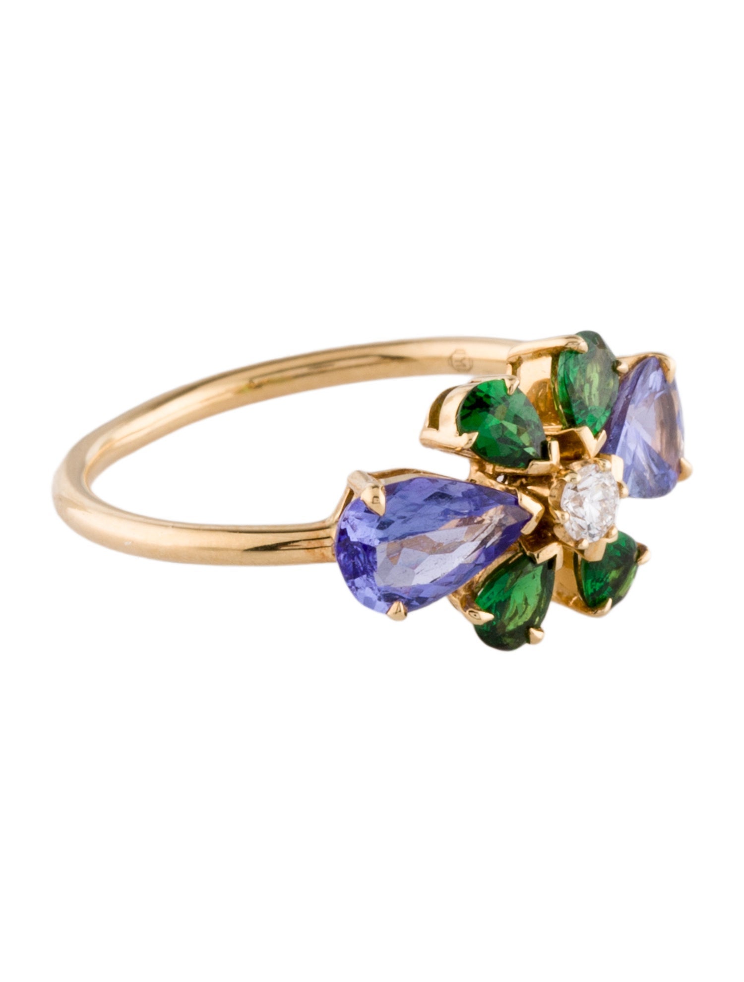 Yi Collection 18K Tanzanite, Tsavorite Garnet & Diamond Cocktail Ring