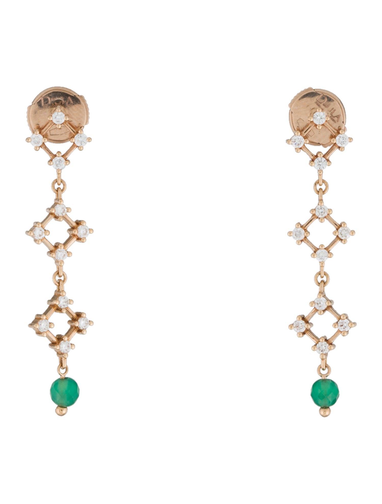 Djula 18K Dyed Chalcedony & Diamond Drop Earrings