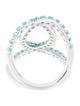 Djula 18K 1.26ctw Turquoise Crossover Band Ring