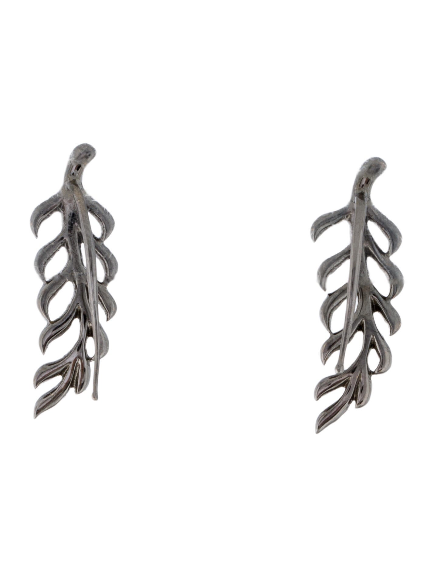 Djula 18K Diamond Feather Ear Climbers