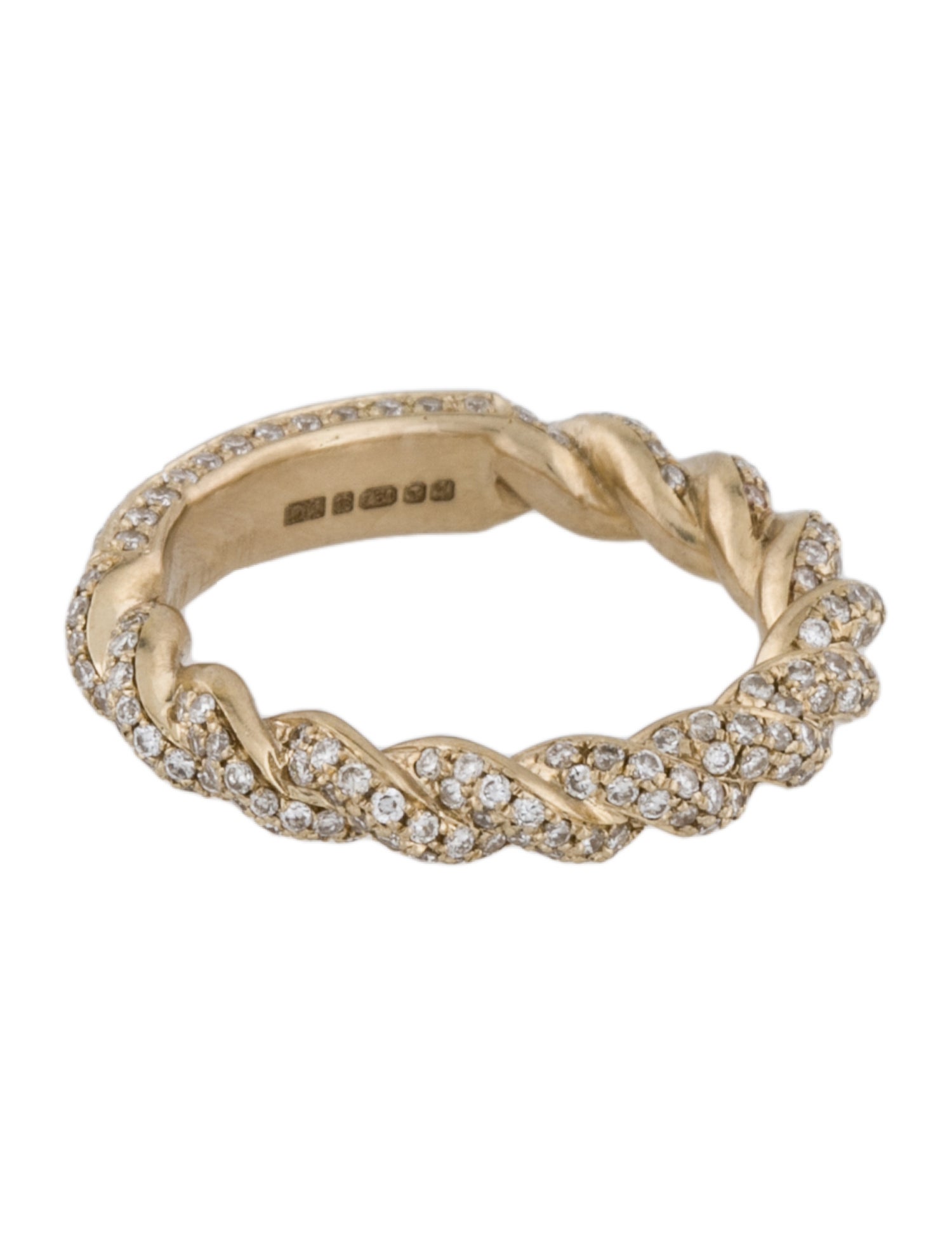 Dina Kamal 18K Diamond ID Torsade Band