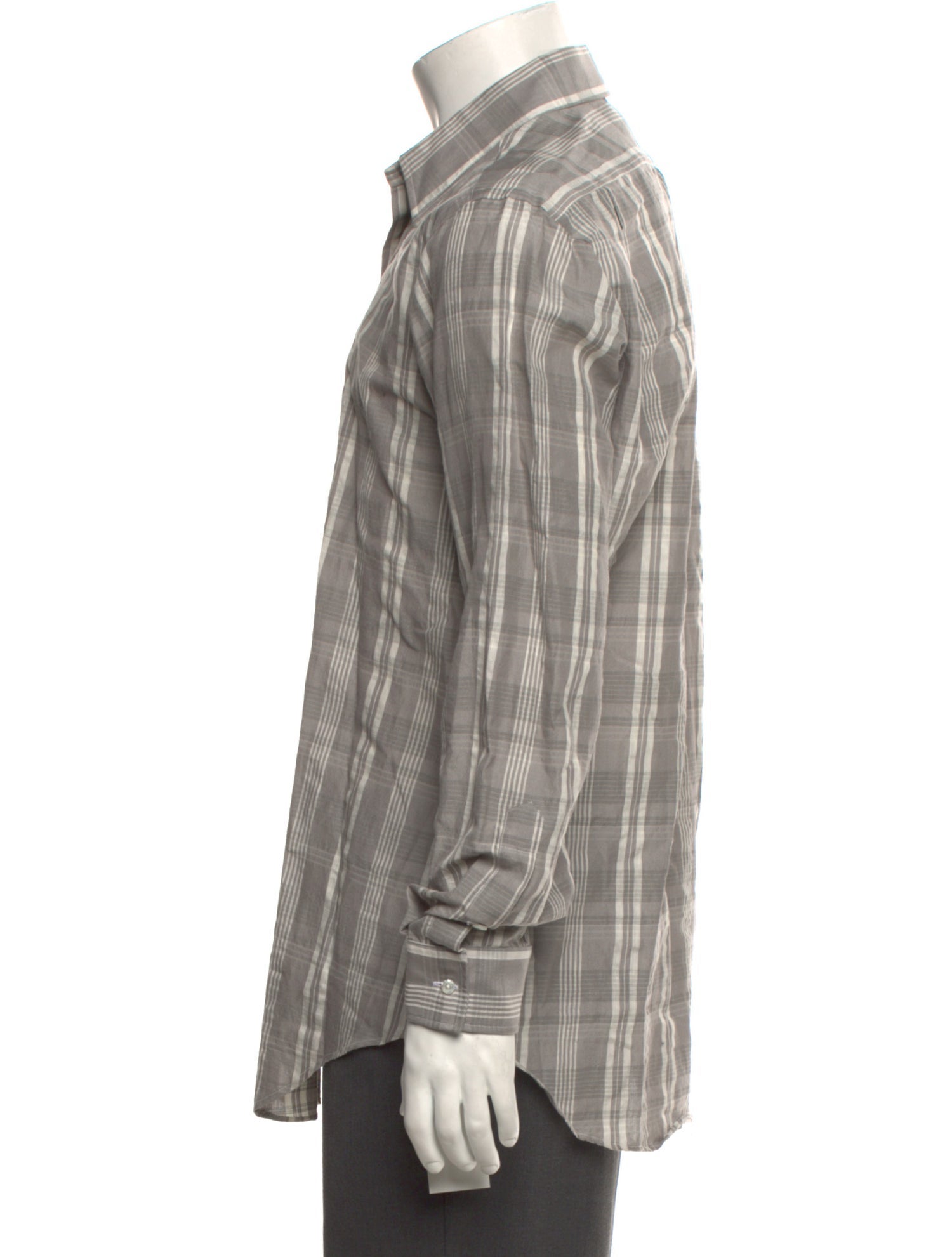 Duckie Brown Plaid Print Long Sleeve Shirt