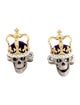Deakin & Francis 18K Diamond Crown Skull Cufflinks