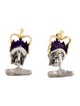 Deakin & Francis 18K Diamond Crown Skull Cufflinks