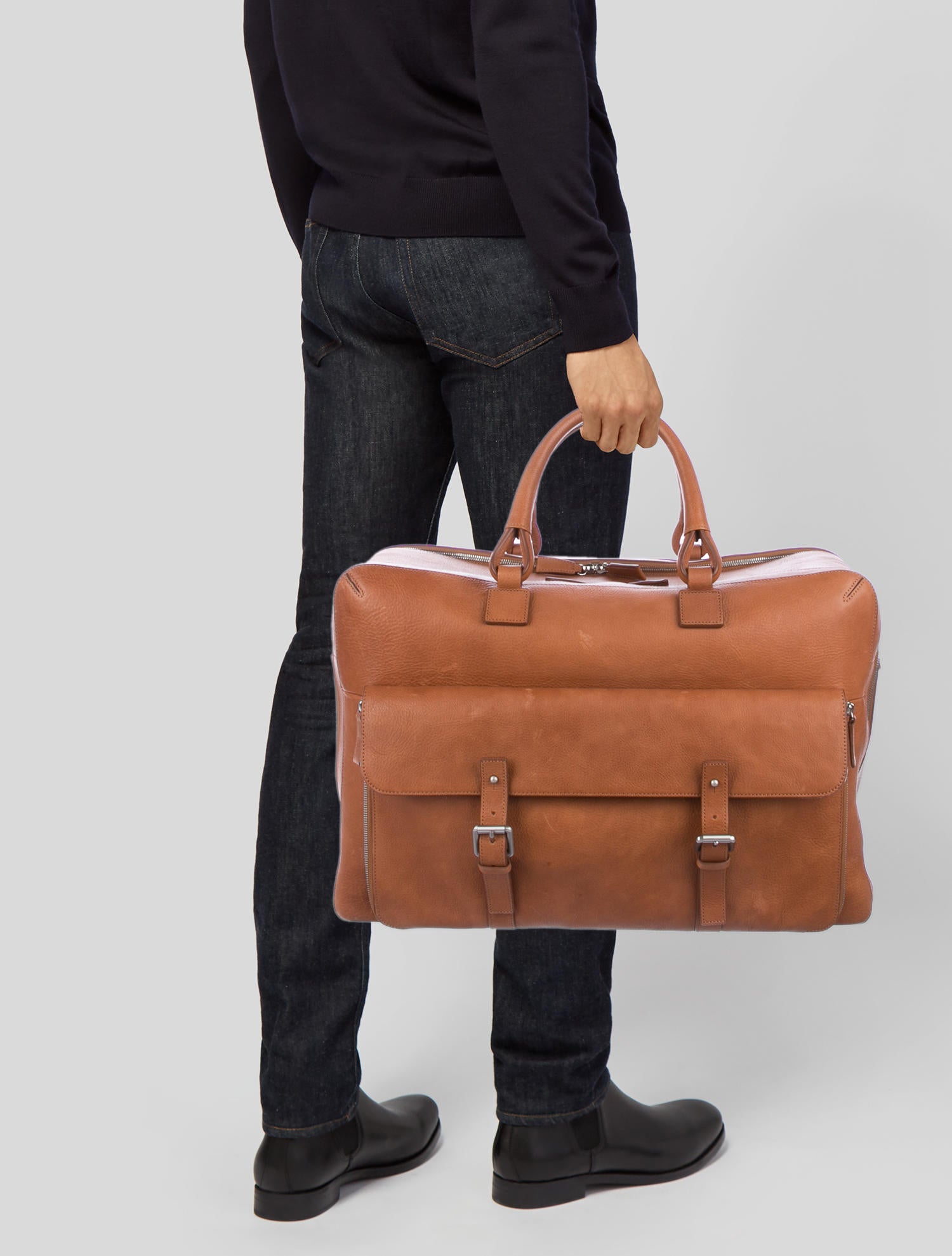 Dunhill Leather 48 Hour Bag - Brown Suitcases, Luggage - DLL20692
