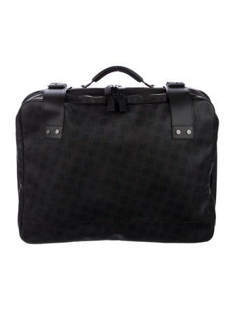 Dunhill Leather-Trimmed Canvas Suitcase