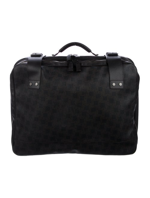 Dunhill Leather-Trimmed Canvas Suitcase