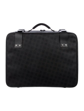 Dunhill Leather-Trimmed Canvas Suitcase