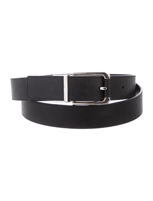 Dunhill Leather Buckle Belt black