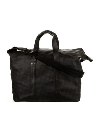 Dunhill Coated Canvas Leather-Trimmed Weekender