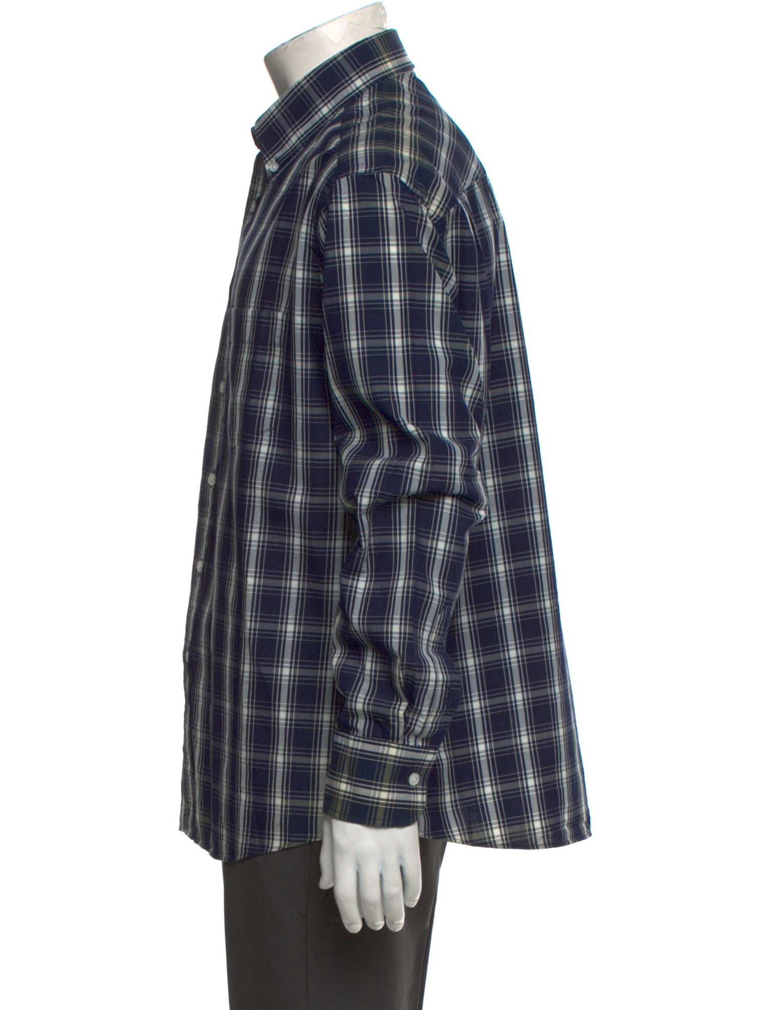 Dunhill Plaid Print Long Sleeve Shirt