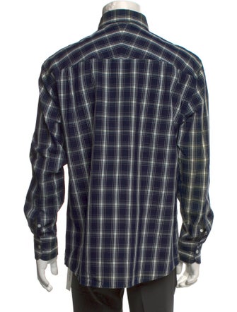 Dunhill Plaid Print Long Sleeve Shirt