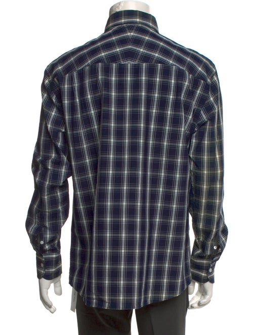Dunhill Plaid Print Long Sleeve Shirt